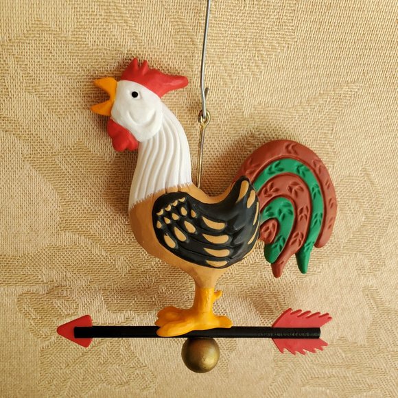 Vintage Hallmark Handcrafted Rooster Weathervane Ornament Made in 1989 - Picture 1 of 7